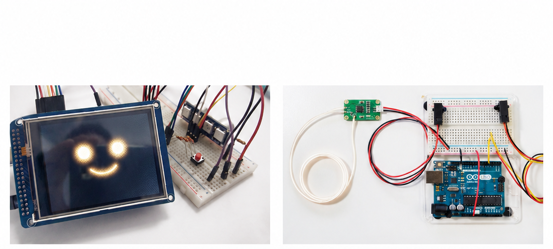 Prototype development with screen feedback and Arduino hardware